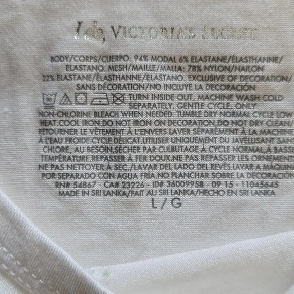 Victoria's Secret I Do Collection White Racerback Tunic NWT L/G - Picture 7 of 8